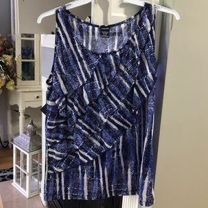 Rafaella Ruffled Sleeveless Women’s Blouse Top